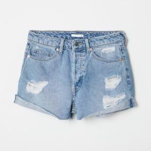 H&M Distressed Denim Shorts